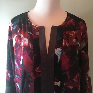 Burgundy Floral Blouse